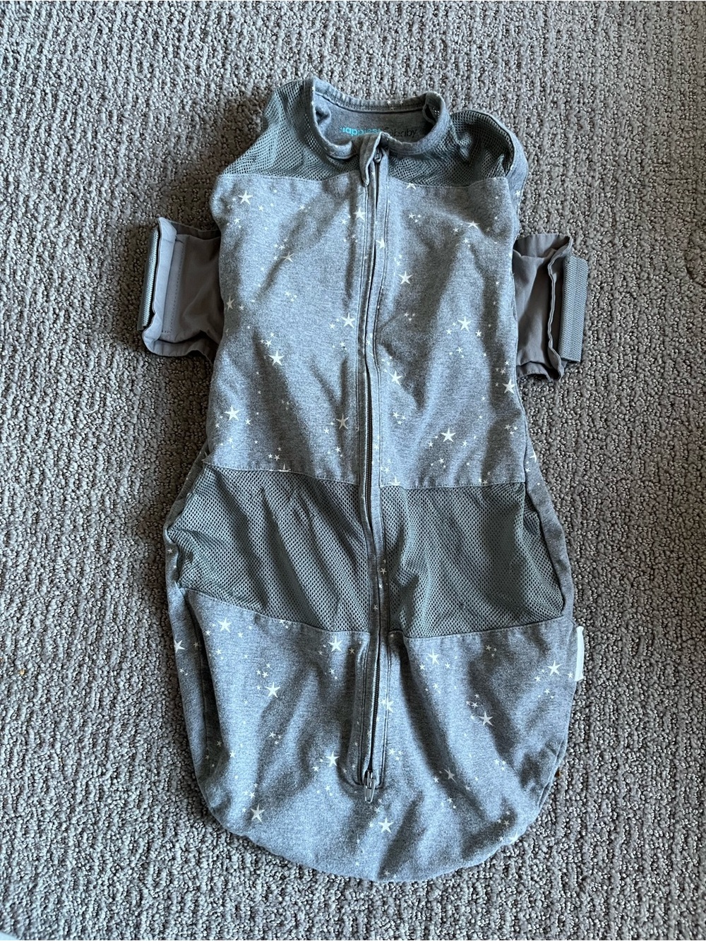 Snoo Gray Star Sleep Sack. Medium